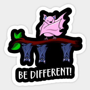 Dare to Be Different Funny Dabbing Bat Fun Sticker